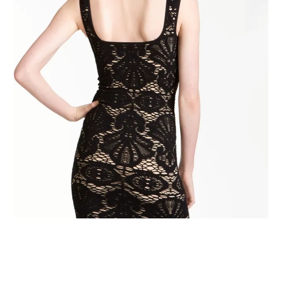 Black stretch netting/lace dress - Picture 2 of 6